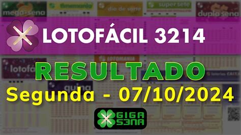 Resultado da Lotofácil 3214 sai com prêmio principal  